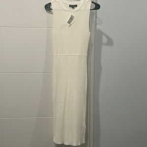 Banana Republic mid length white dress.